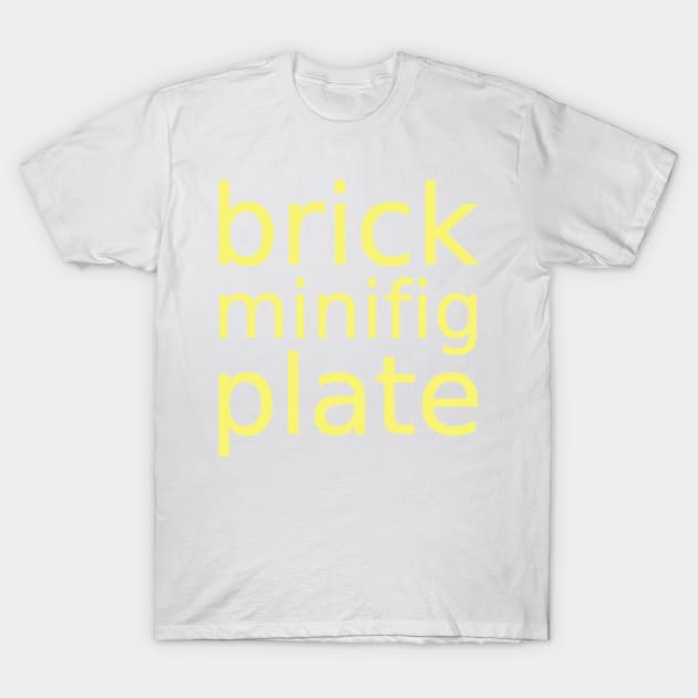 brick minifig plate T-Shirt by ChilleeW